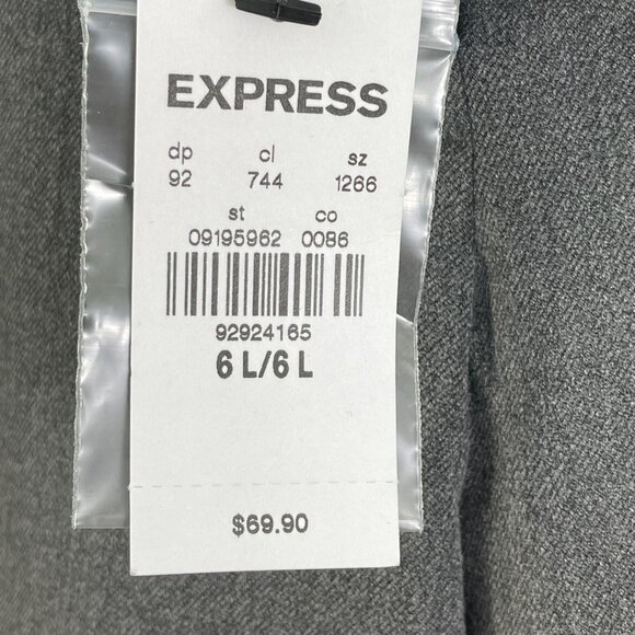 NEW Express Editor Womens 6 Long Flare Pants Gray Straight Through Hip Thigh - Picture 5 of 11